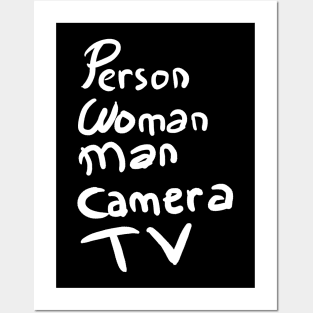 Person woman man camera tv hand draw Posters and Art